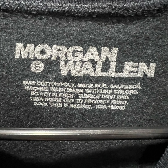 Morgan Wallen One Night at a Time Tour Black Sweatshirt sz Small - Picture 2 of 5